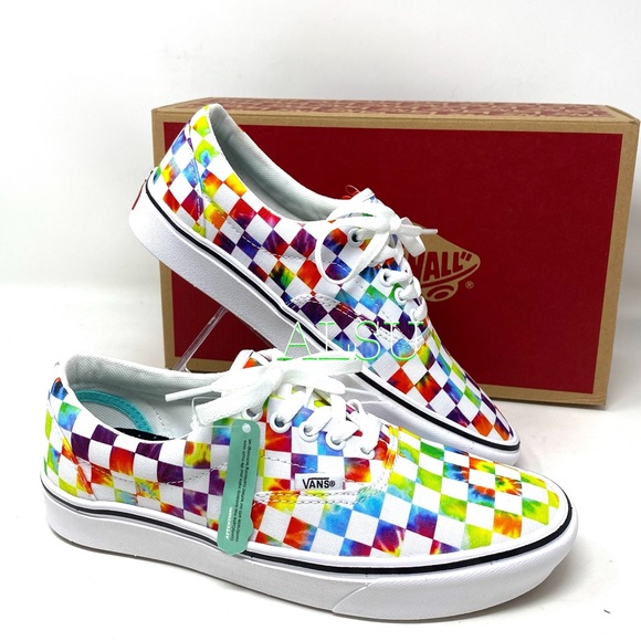 VANS Comfycush Era Tie Dye Shoes Womens Checkerboard Multi Canvas VN0A3WM9WWX - Picture 9 of 9